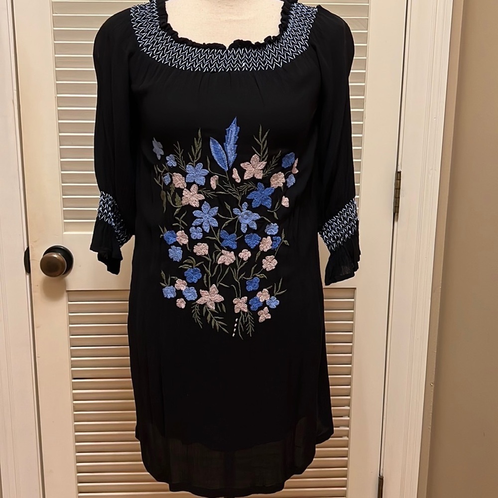 37. Willow & Clay Black Embroidered Dress
